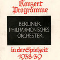 Berlin Philharmonic concert program, 1938/1939