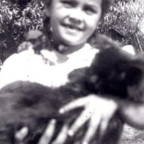 Patricia Whiting and cat