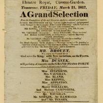  Oratorios, Last Night But One, Theatre Royal, Covent-Garden, Friday, March 21,1817