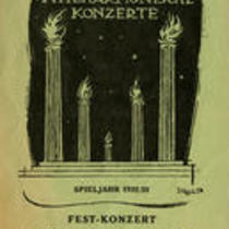 Festival book for the Vienna Philharmonic, 1932-1933 season, with program for the June 18, 1933 concert
