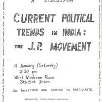 Current political trends in India: the J.P. movement.