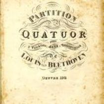 Partition du quatuor pour 2 violons, alte & violoncelle de Louis van Beethoven oeuvre 130. No.870