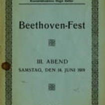 Beethoven festival, third evening, June 14, 1919, Vienna Philharmonic conducted by Felix Weingartner