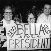 Bella Abzug for President campaign sign