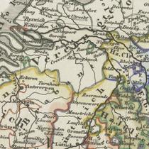 Enlargement from a map of Germany from 1743