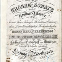 Piano sonata no. 29 in B-flat major, op. 106, reprint of first edition with German title page