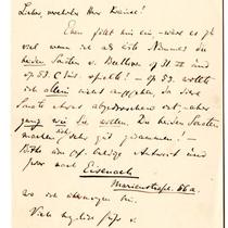 Eugene d'Albert, autograph letter signed to Herr Krause, Coburg, 26 April [18]86]