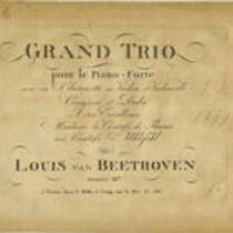 Trio for piano, clarinet or violin, and cello, op. 11, published by Mollo