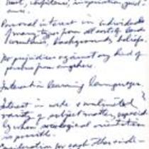 Diary entry by Patricia Whiting, Undated