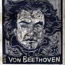 Drawing of Beethoven's face by Belsky