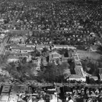 Aerial view of San Jose State College.