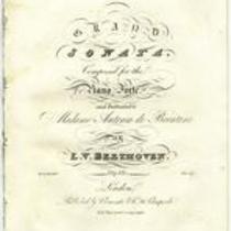 Grand sonata : composed for the piano forte and dediated to Madame Antonia de Brentano