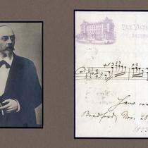 Hans von Bülow photograph with autograph quotation from Beethoven's Appassionata