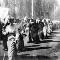 Women marching.