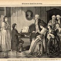 Beethoven's erstes Auftreten von Mozart und der Elite der Wiener musikalischen Welt