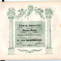  Trois sonates pour piano-forte composées et dédiées à Mme. la Comtesse de Browne par L. van Beethoven. Op. 10