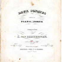  Deux sonates pour le piano-forte composées par L. van Beethoven. Op. 27 ... No. 2. [i.e. No. 1] Es. Edition révue et corrigée.