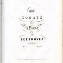  Grande sonate pour le piano par Beethoven ... Op. 7 