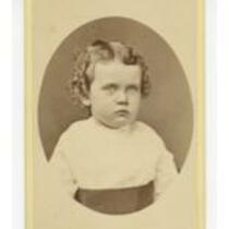 Portrait photograph of an unidentified child, possibly male (location unknown)