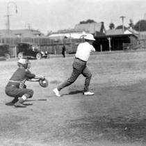 Bishop Henderson playing baseball