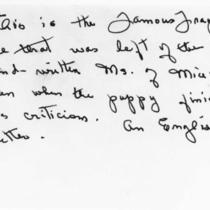 Note on Manuscript fragment