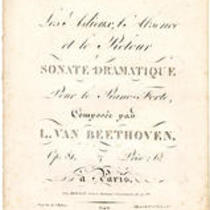  Les adieux, l'absence et le retour : Sonate dramatique pour le piano-forte, composée par L. van Beethoven. Op. 81 ..