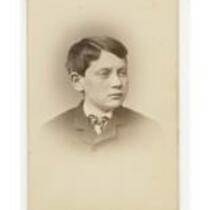 Portrait photograph of an unidentified male child (Boston, MA) 