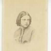 Portrait photograph of an unidentified child, possibly female (Cambridgeport, MA) 