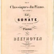  15e. sonate en ré majeur pour piano par Beethoven. Op. 28 ...