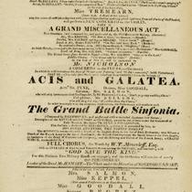  Oratorios, Theatre Royal, Drury-Lane, Wednesday, March 5,1817