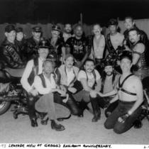 Group portrait of leather men