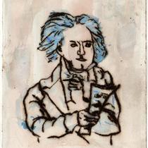 Beethoven with blue hair