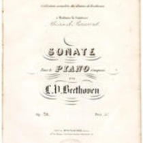  Grande pour le piano : op. 78 composée par L. v. Beethoven.