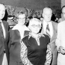 Adeline Hagaman and past SJSU presidents.