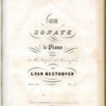  Grande sonate pour le piano dédiée à Mr. Joseph de Sonnenfels, par L.v. Beethoven. Oeuvre 28 ..