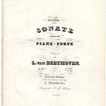  Grande sonate pour le piano-forte composée par L. van Beethoven. Op. [28] ...  Nouvelle édition revue et metronimisée par J. Moscheles