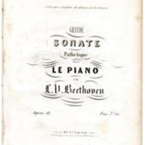  Grande sonate pathétique pour le piano : opéra 13 par L. v. Beethoven.